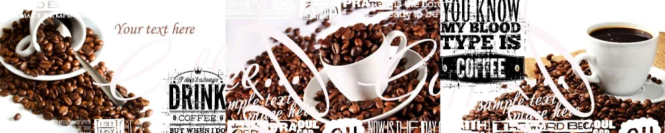 Model sticlă printată, Cafea