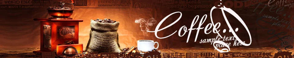 Model sticlă printată, Cafea