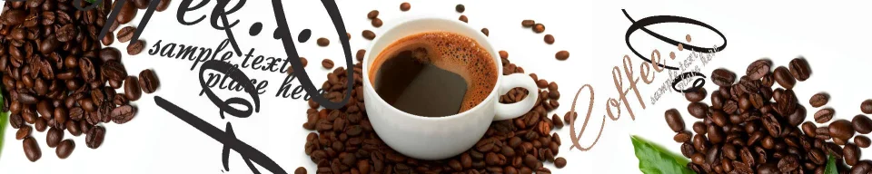 Model sticlă printată, Cafea