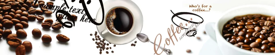 Model sticlă printată, Cafea