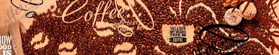Model sticlă printată, Cafea