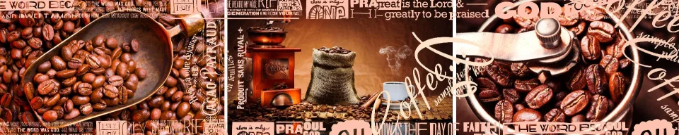 Model sticlă printată, Cafea