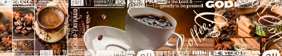 Model sticlă printată, Cafea