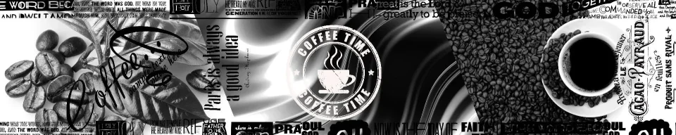 Model sticlă printată, Cafea