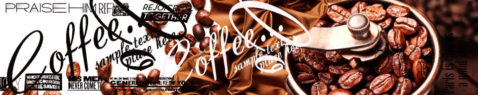 Model sticlă printată, Cafea