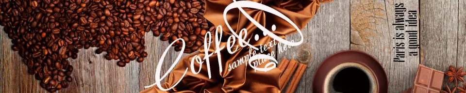 Model sticlă printată, Cafea