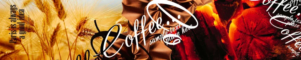 Model sticlă printată, Cafea