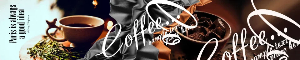 Model sticlă printată, Cafea