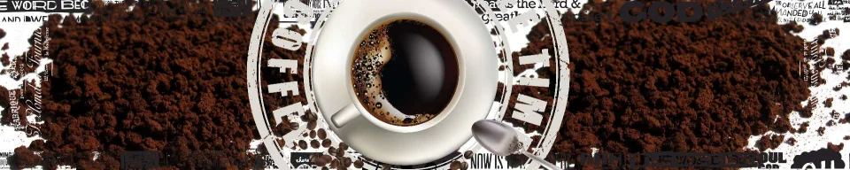 Model sticlă printată, Cafea