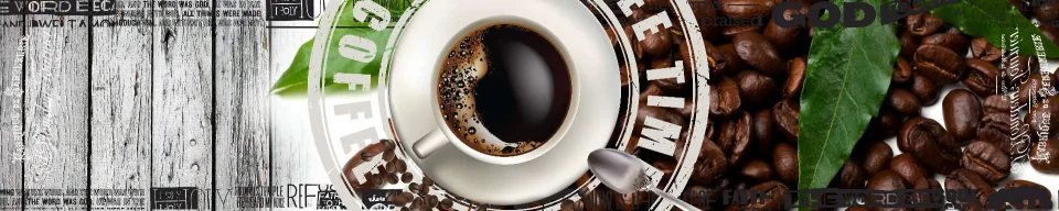Model sticlă printată, Cafea