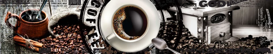 Model sticlă printată, Cafea