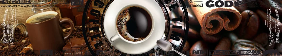 Model sticlă printată, Cafea