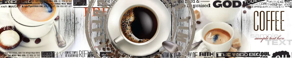 Model sticlă printată, Cafea