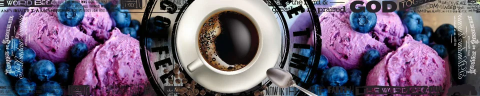 Model sticlă printată, Cafea