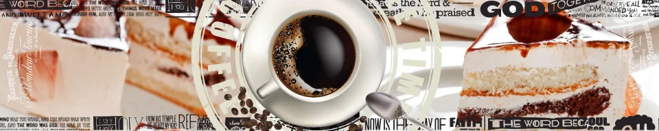 Model sticlă printată, Cafea