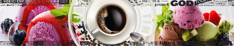 Model sticlă printată, Cafea
