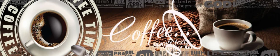 Model sticlă printată, Cafea
