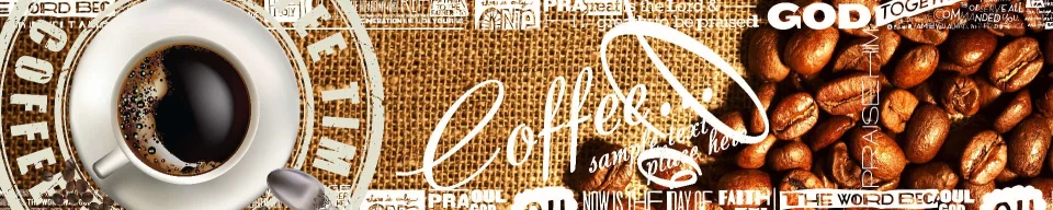 Model sticlă printată, Cafea