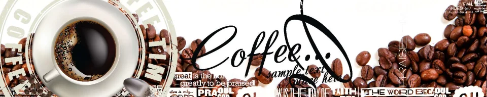 Model sticlă printată, Cafea
