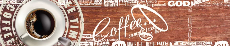 Model sticlă printată, Cafea