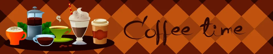 Model sticlă printată, Cafea