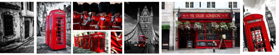 Model sticlă printată, Londra