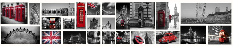 Model sticlă printată, Londra