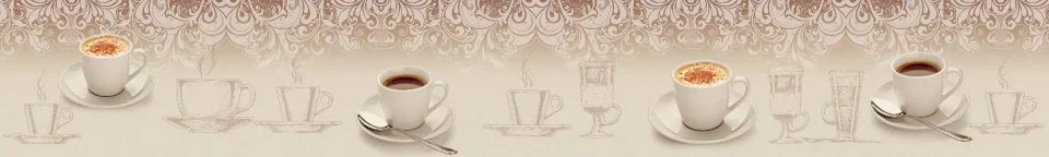 Model sticlă printată, Cafea