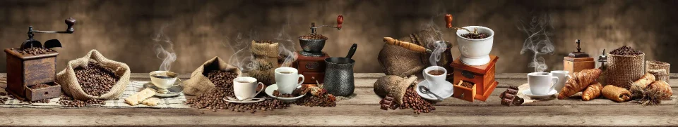 Model sticlă printată, Cafea