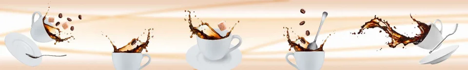 Model sticlă printată, Cafea