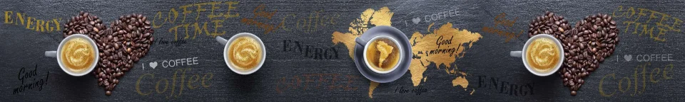 Model sticlă printată, Cafea