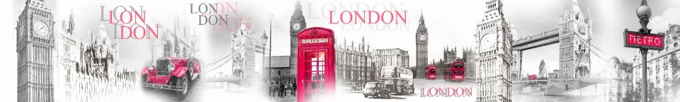 Model sticlă printată, Londra