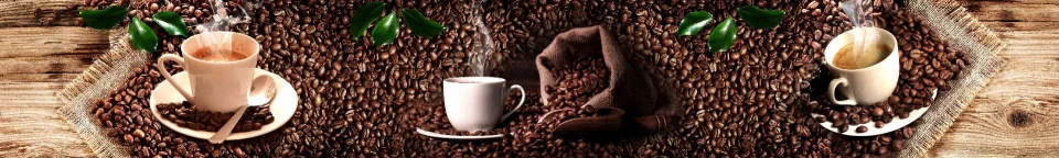 Model sticlă printată, Cafea