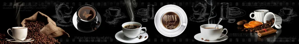 Model sticlă printată, Cafea