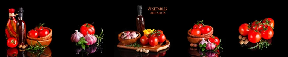Model sticlă printată, Legume