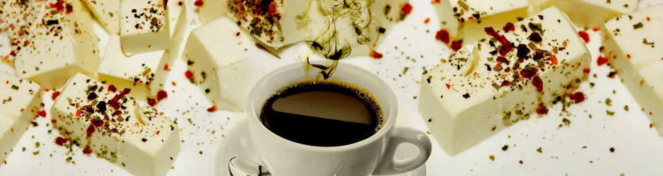 Model sticlă printată, Cafea